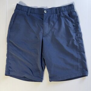 Under Armour UA HeatGear Men's Shorts 36 Navy Blue Loose Fit Performance 10"